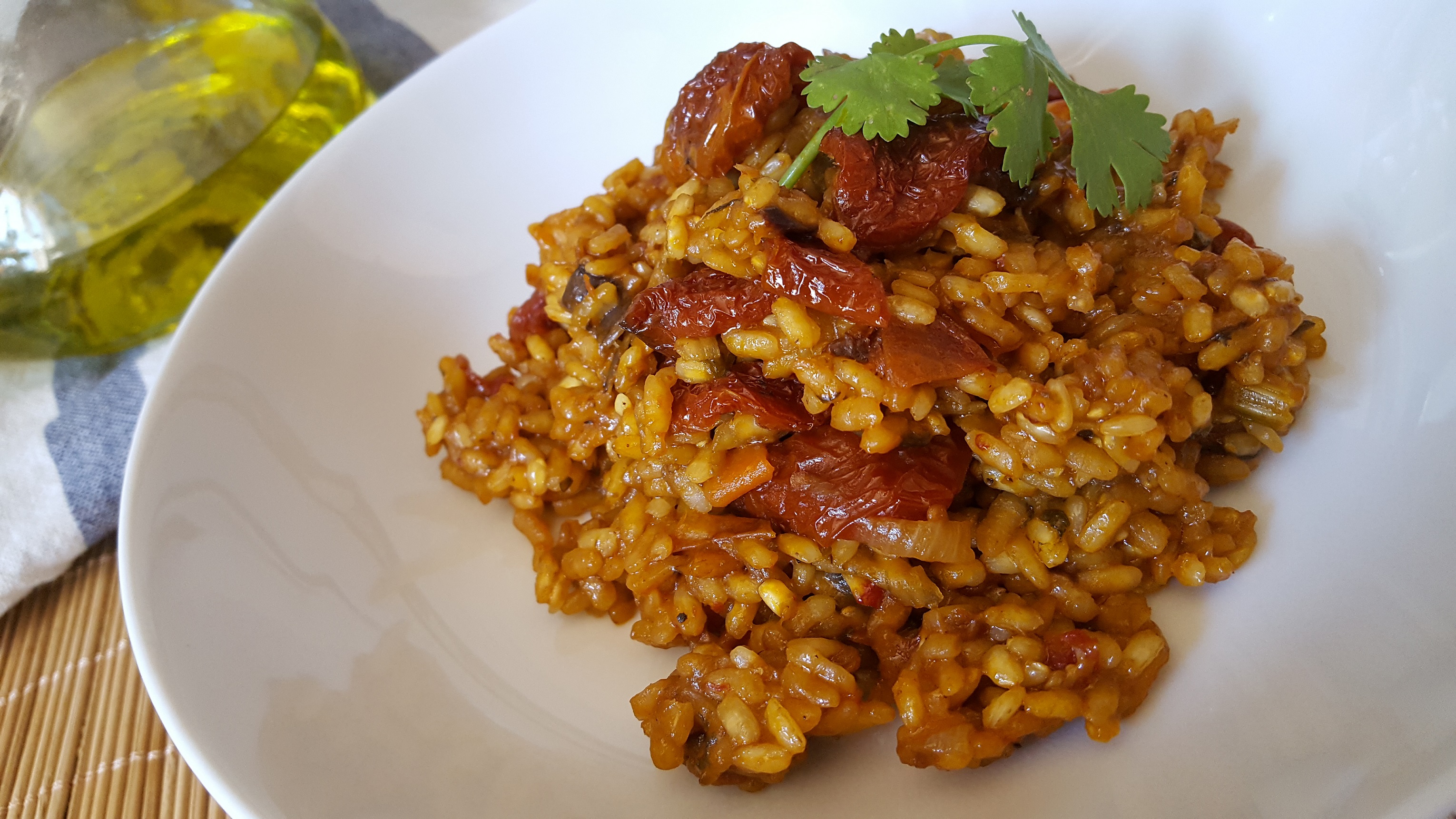 Arroz con tomates secos